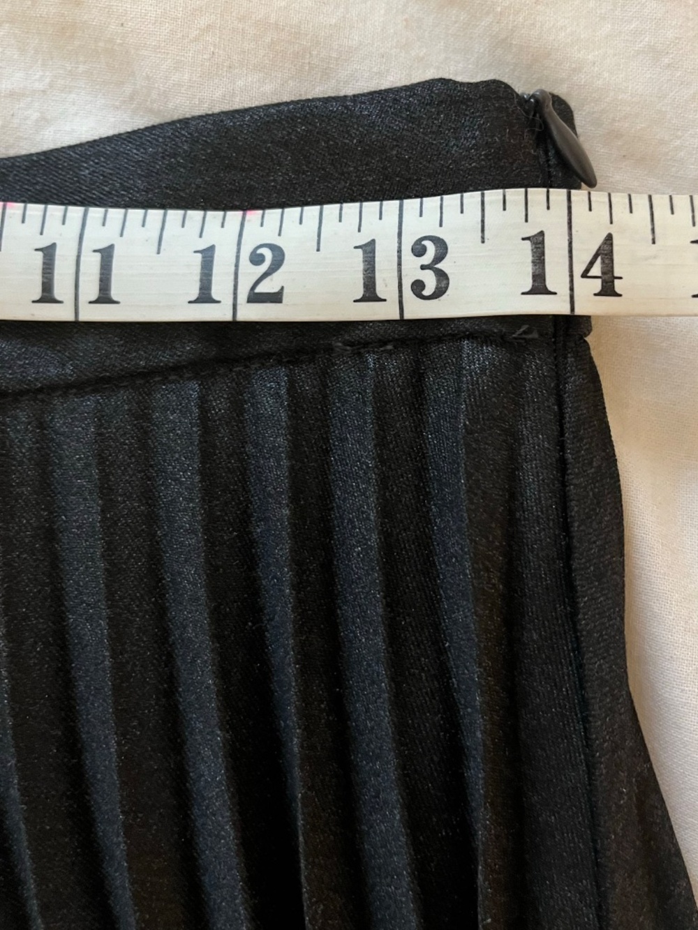 Zara Anthracite (Dark Grey/Charcoal) Accordion Pleat A-Line Midi Skirt. Size S. - Picture 6 of 6
